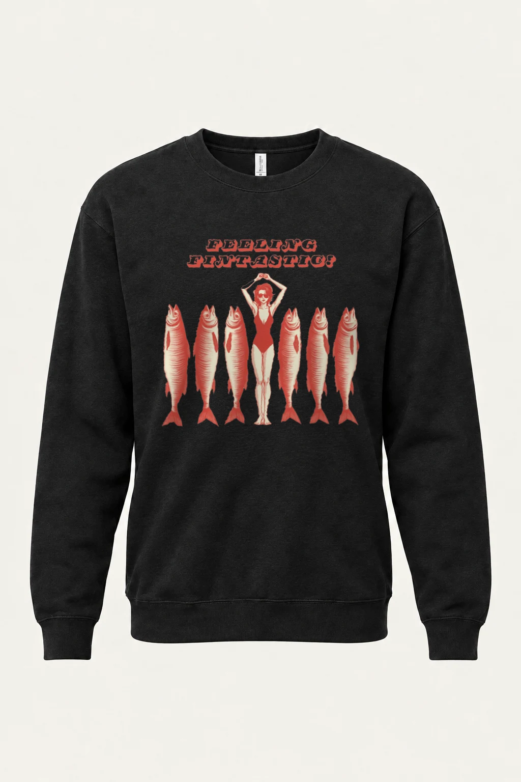 "Feeling Fintastic" Heavy Blend Unisex Crewneck Sweatshirt | Gildan 18000