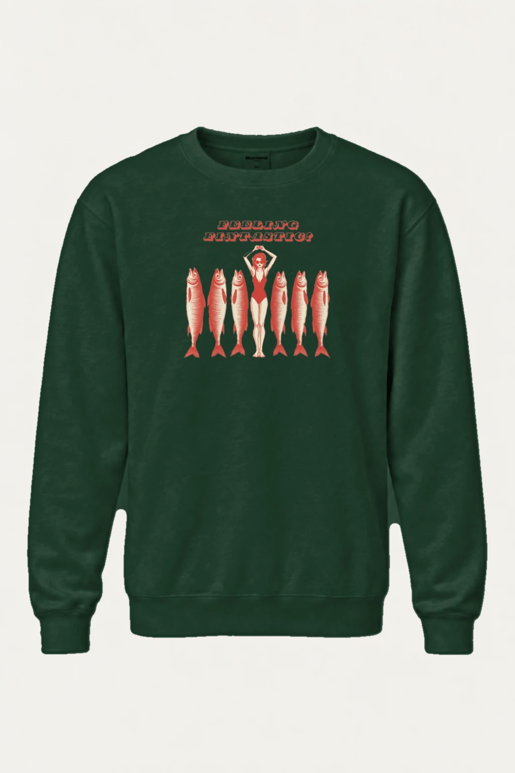 "Feeling Fintastic" Heavy Blend Unisex Crewneck Sweatshirt | Gildan 18000