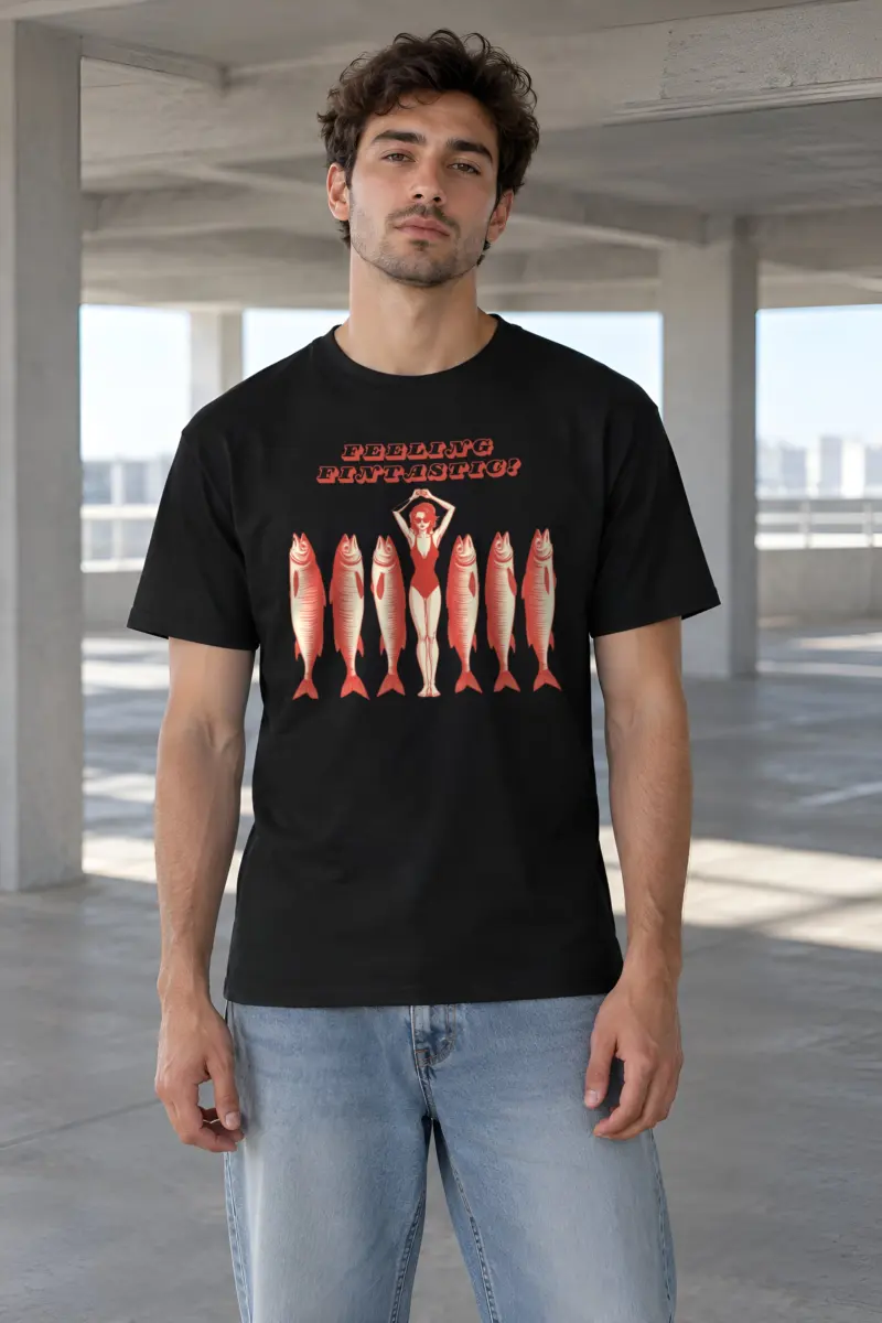"Feeling Fintastic" Heavyweight Unisex Crewneck T-shirt