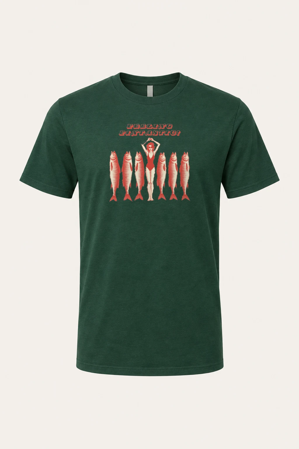 "Feeling Fintastic" Heavyweight Unisex Crewneck T-shirt | Gildan 5000