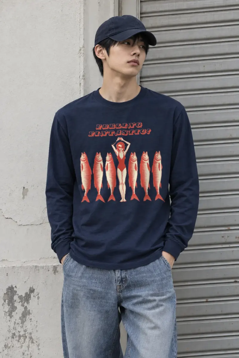 "Feeling Fintastic" Unisex Longsleeve T-shirt | Gildan 2400