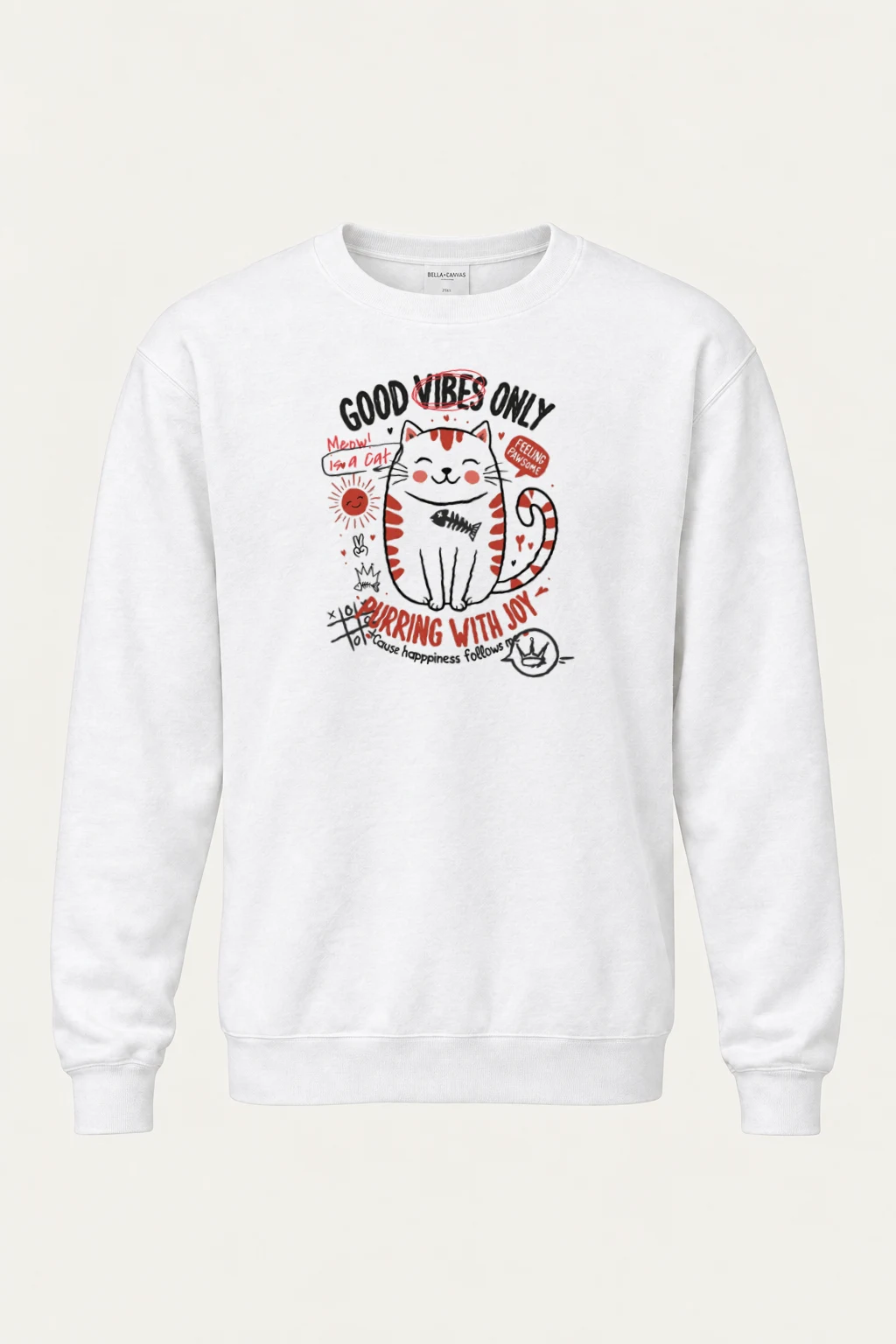 "Feeling Pawsome" Heavy Blend Unisex Crewneck Sweatshirt | Gildan 18000