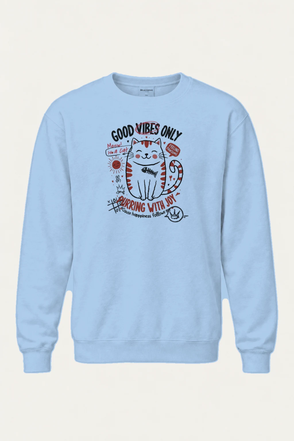 "Feeling Pawsome" Heavy Blend Unisex Crewneck Sweatshirt | Gildan 18000