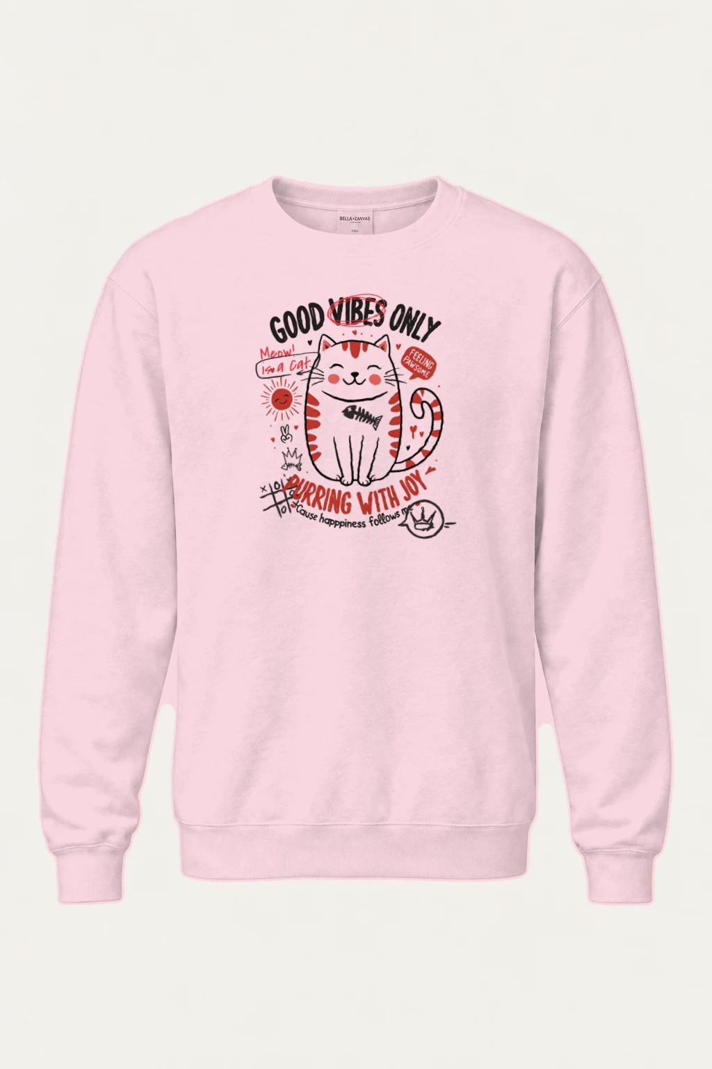 "Feeling Pawsome" Heavy Blend Unisex Crewneck Sweatshirt | Gildan 18000