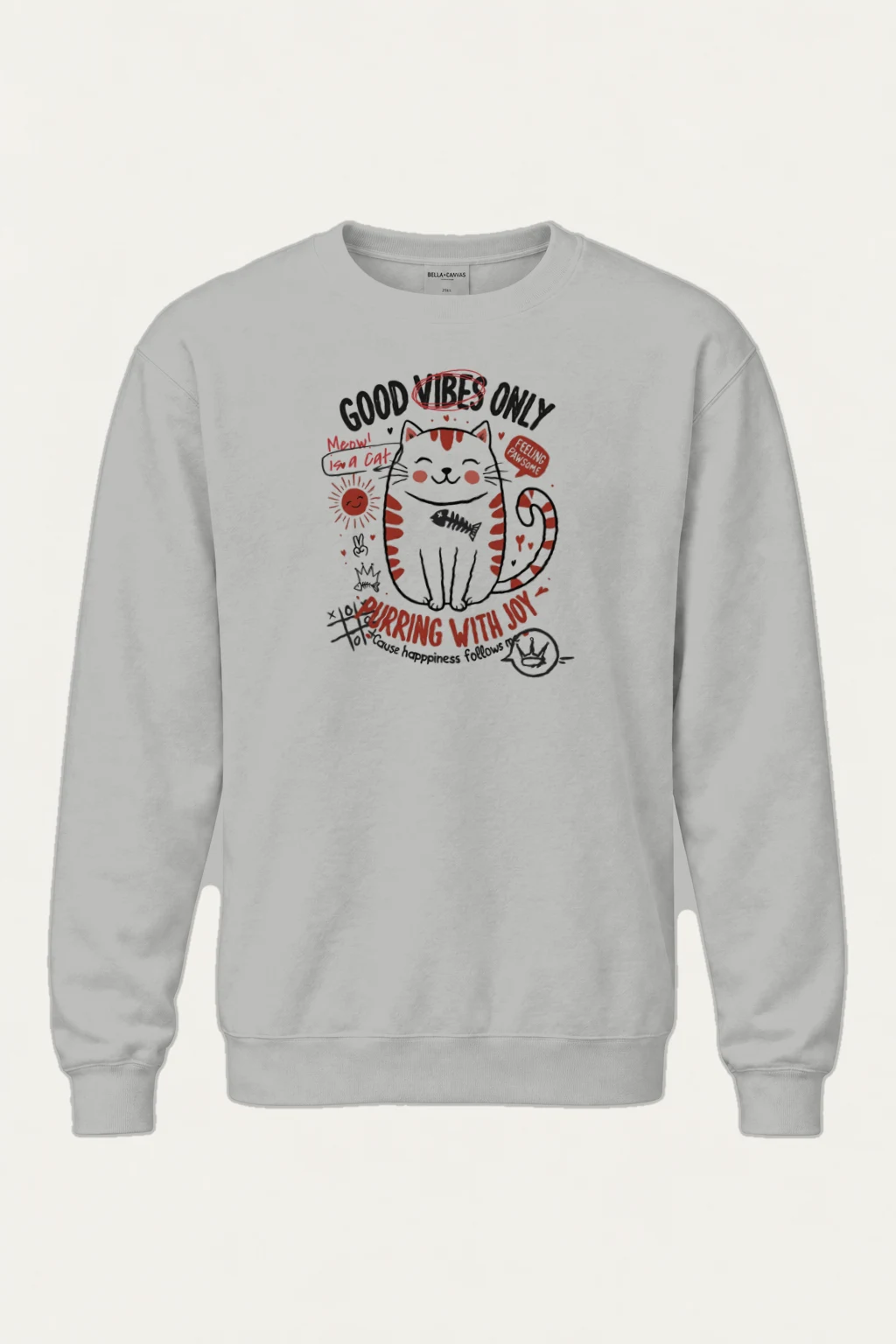 "Feeling Pawsome" Heavy Blend Unisex Crewneck Sweatshirt | Gildan 18000