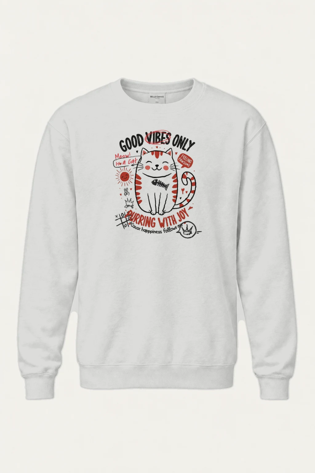 "Feeling Pawsome" Heavy Blend Unisex Crewneck Sweatshirt | Gildan 18000