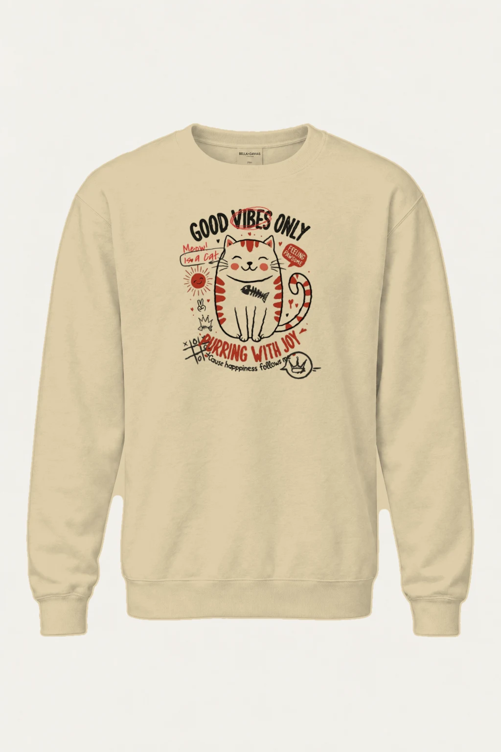 "Feeling Pawsome" Heavy Blend Unisex Crewneck Sweatshirt | Gildan 18000