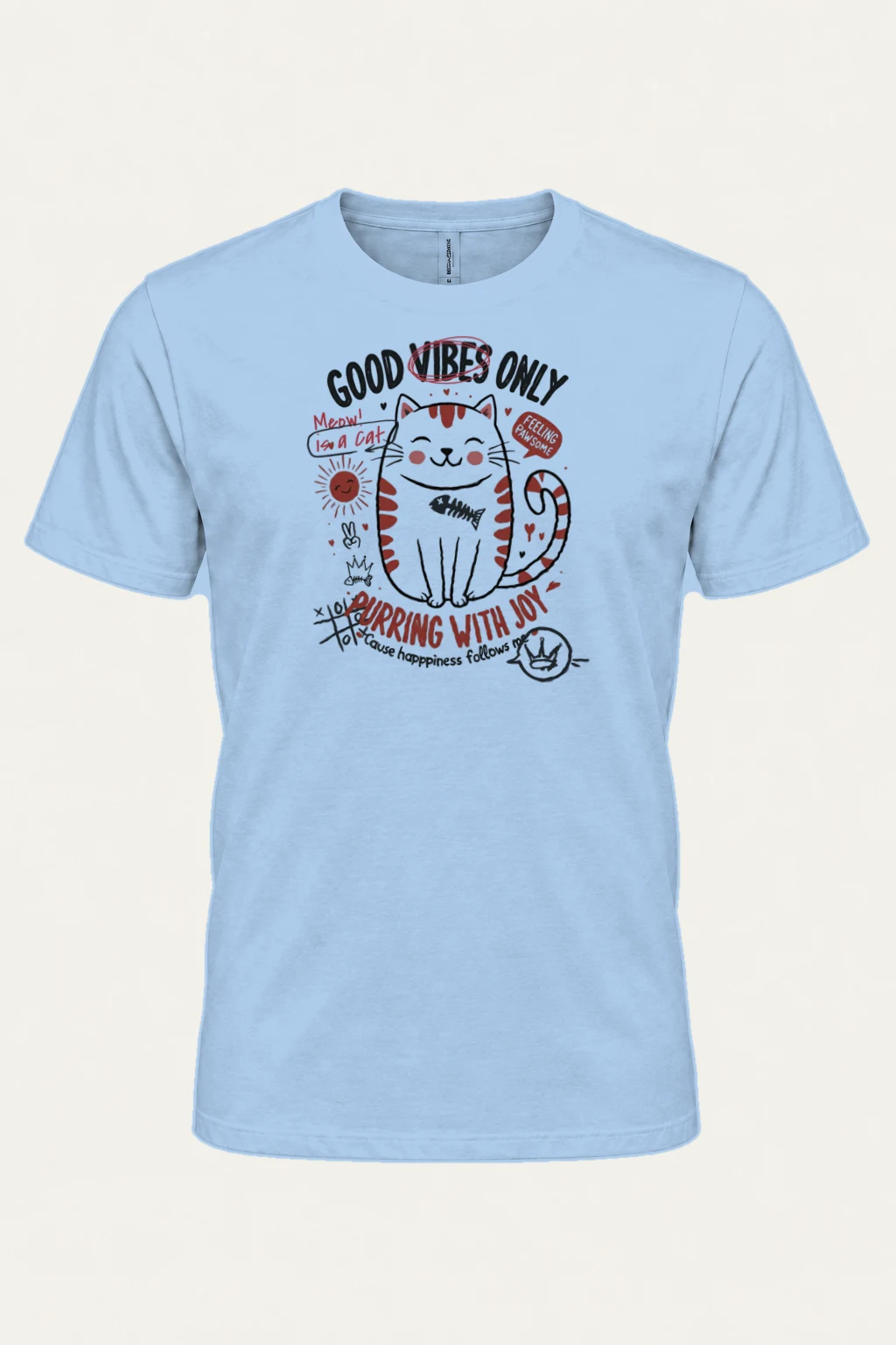 "Feeling Pawsome" Heavyweight Unisex Crewneck T-shirt | Gildan 5000