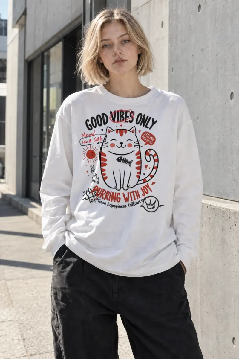 “Feeling Pawsome” Unisex Longsleeve T-shirt | Gildan 2400