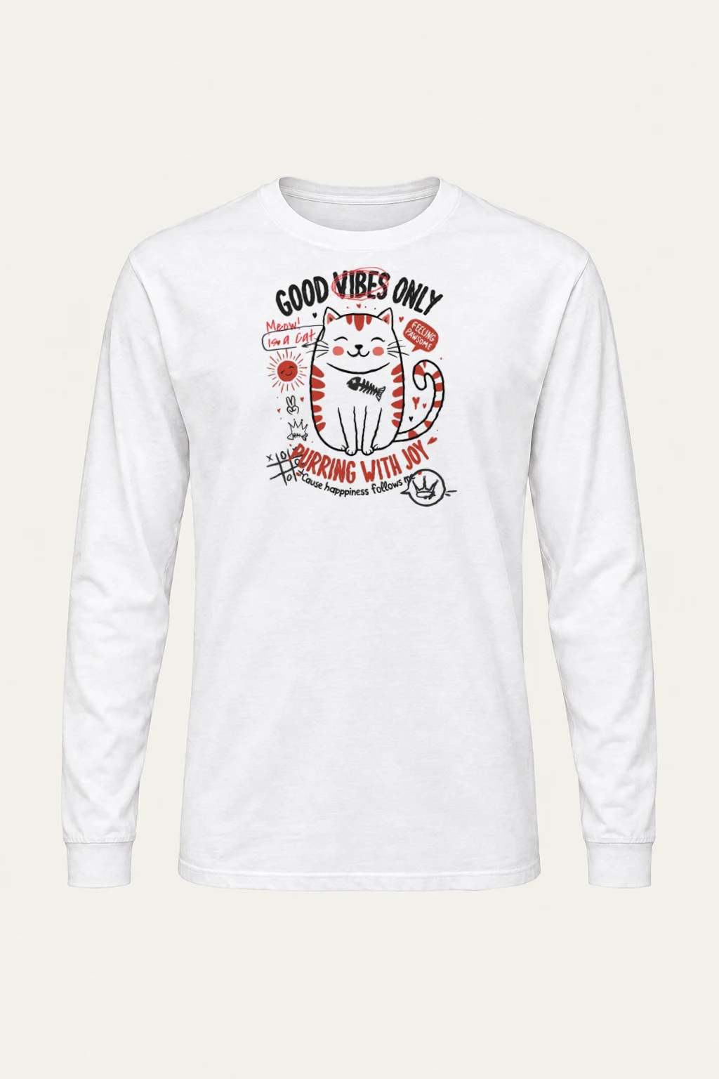"Feeling Pawsome" Unisex Longsleeve T-shirt | Gildan 2400