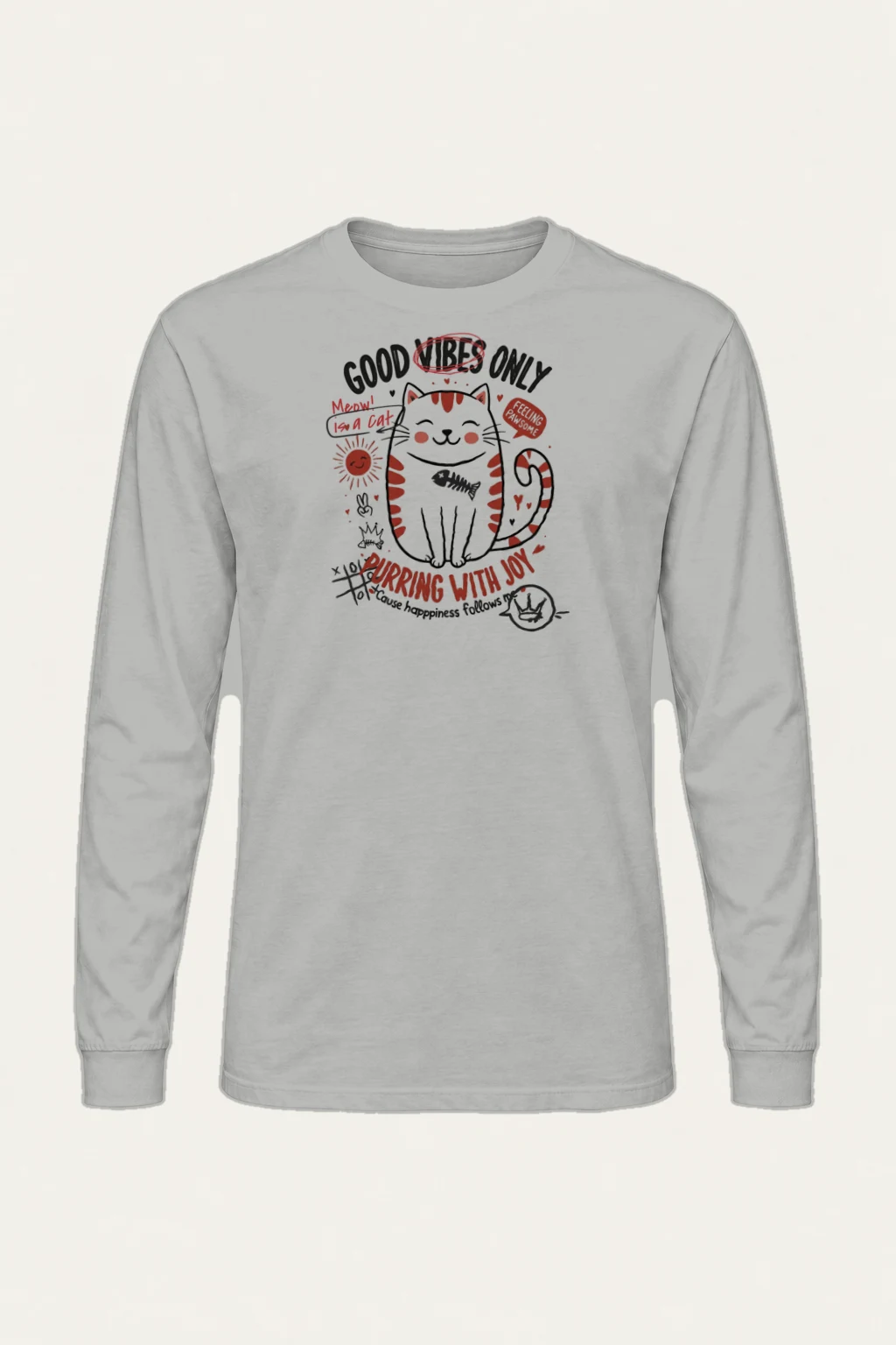 "Feeling Pawsome" Unisex Longsleeve T-shirt | Gildan 2400