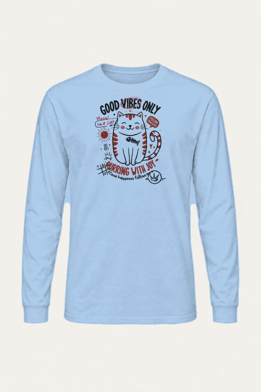 "Feeling Pawsome" Unisex Longsleeve T-shirt | Gildan 2400