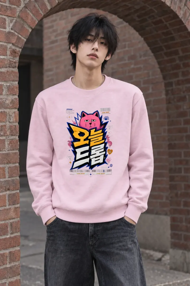 "Feline Lightning Graphic" Heavy Blend Unisex Crewneck Sweatshirt