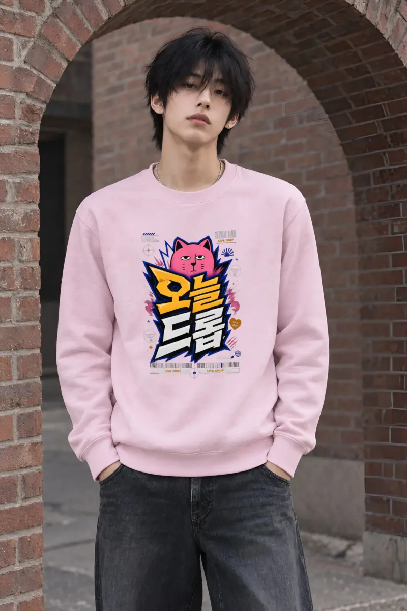 "Feline Lightning Graphic" Heavy Blend Unisex Crewneck Sweatshirt