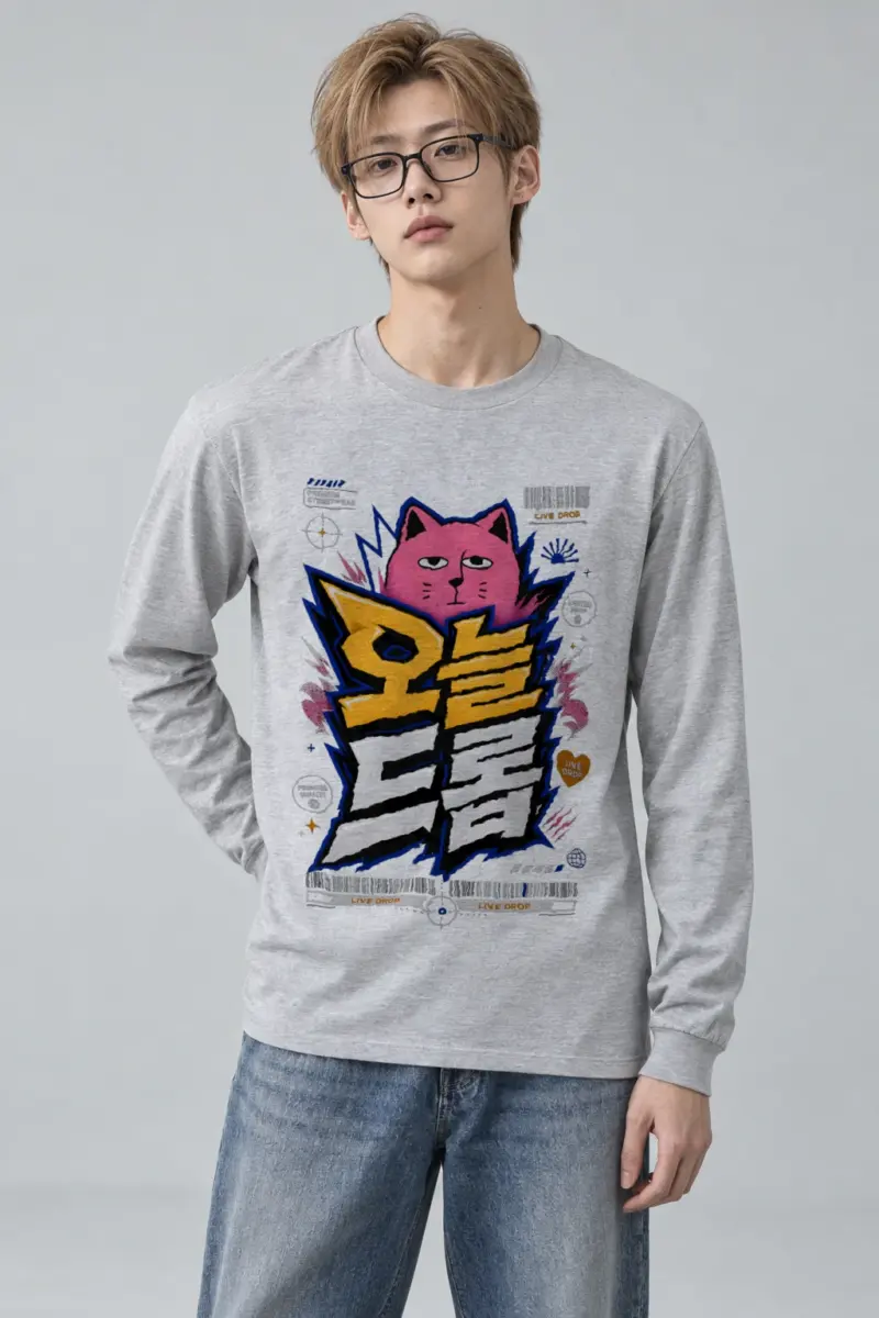"Feline Lightning Graphic" Unisex Longsleeve T-shirt