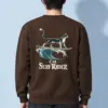 "Feline On Surfboard" Heavy Blend Unisex Crewneck Sweatshirt