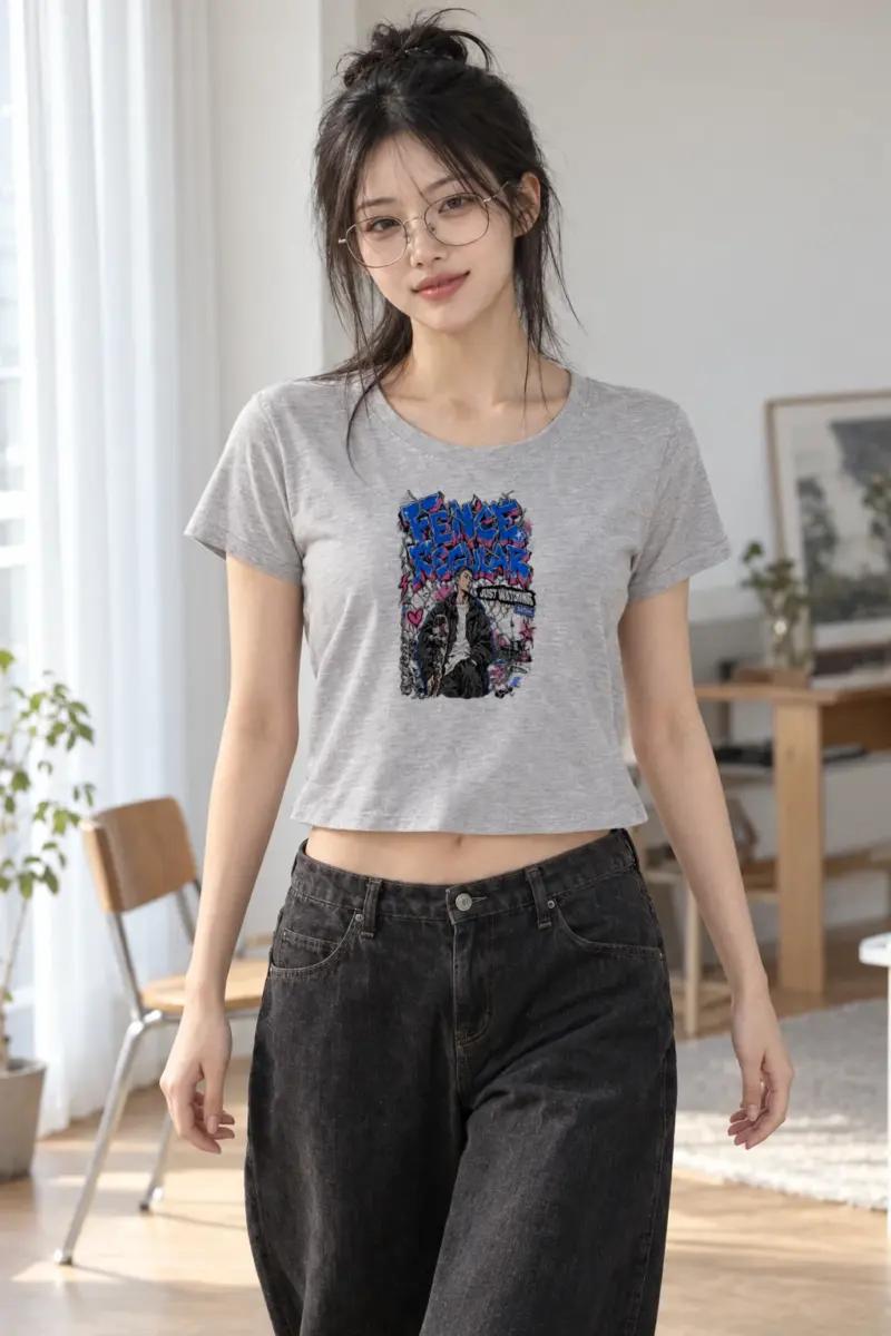"Fence Regular Seoul" Women's Crop Tee