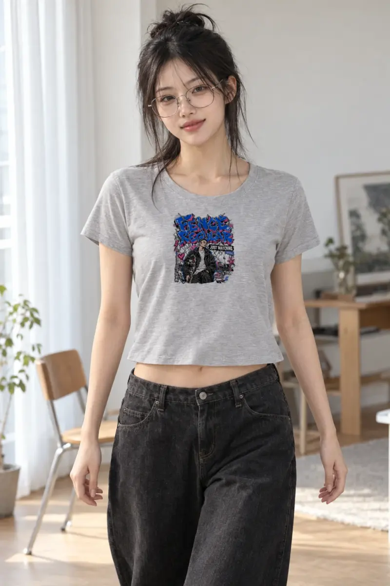 "Fence Regular Seoul" Women's Crop Tee