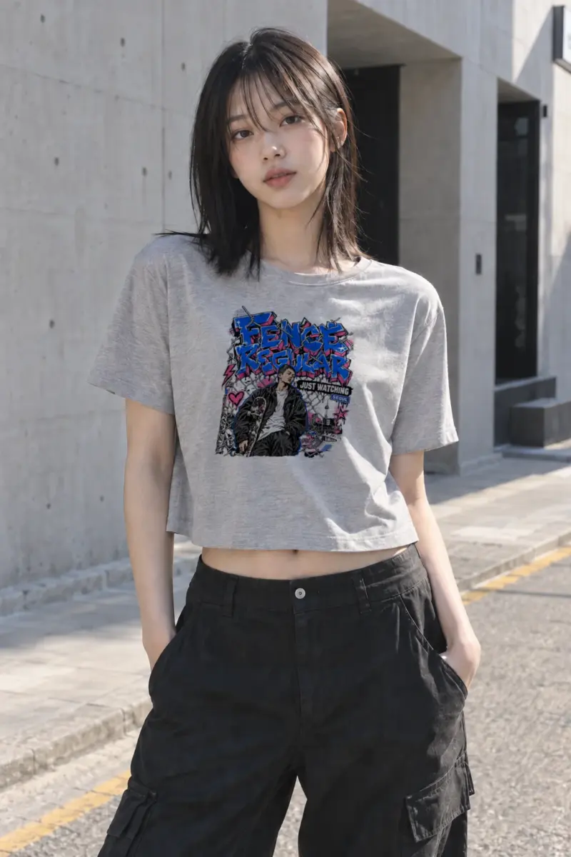 “Fence Regular Seoul” Women’s Crop Tee