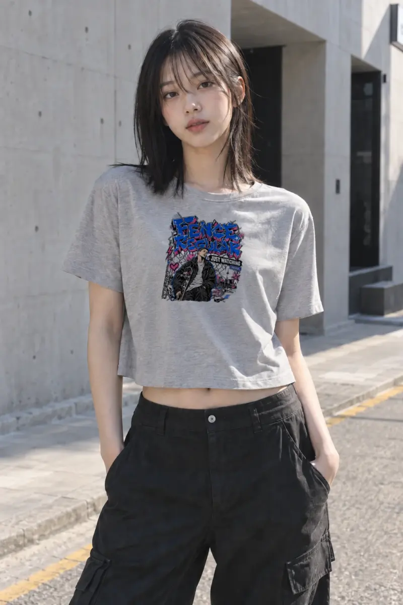 "Fence Regular Seoul" Women's Crop Tee
