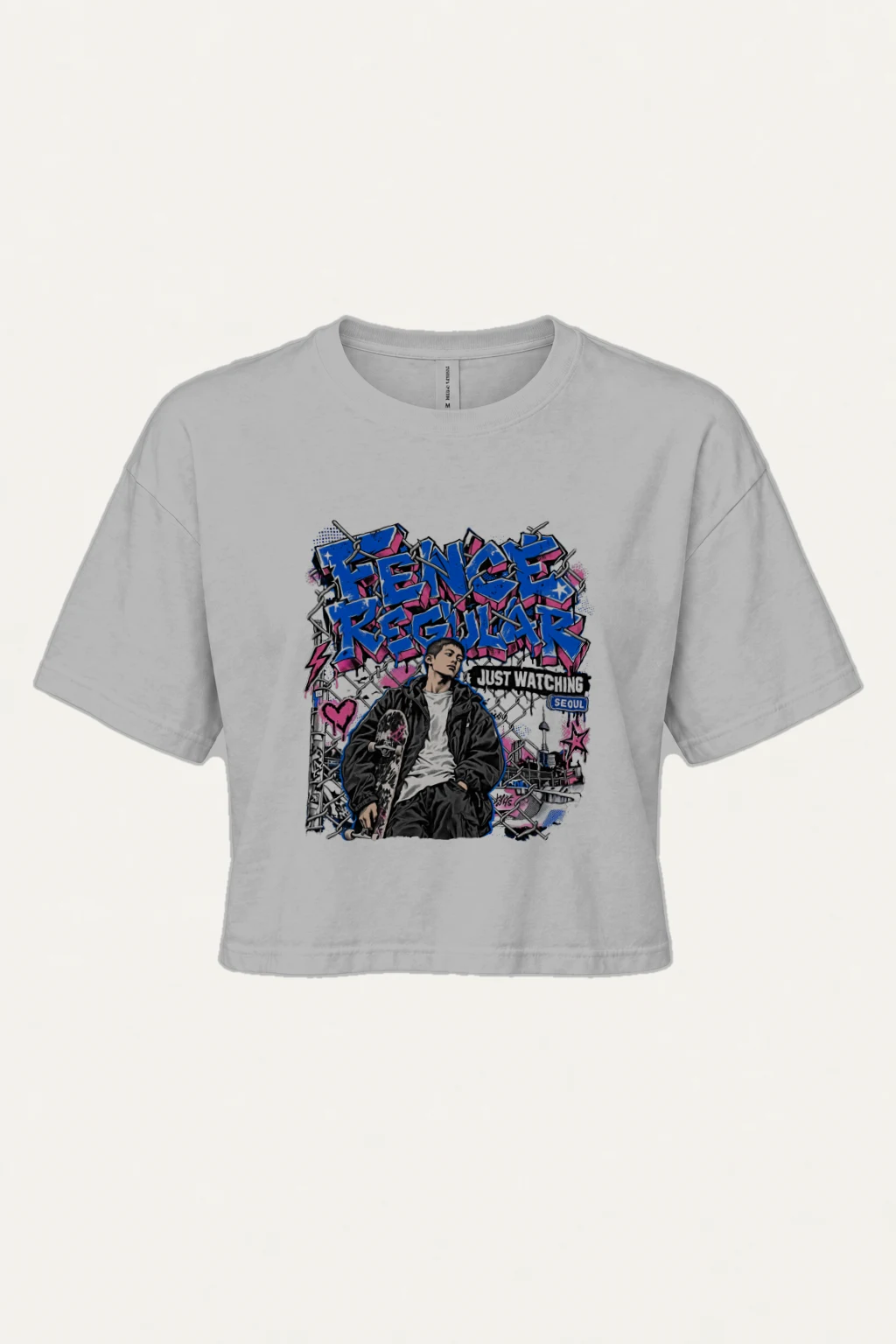 "Fence Regular Seoul" Women's Crop Tee