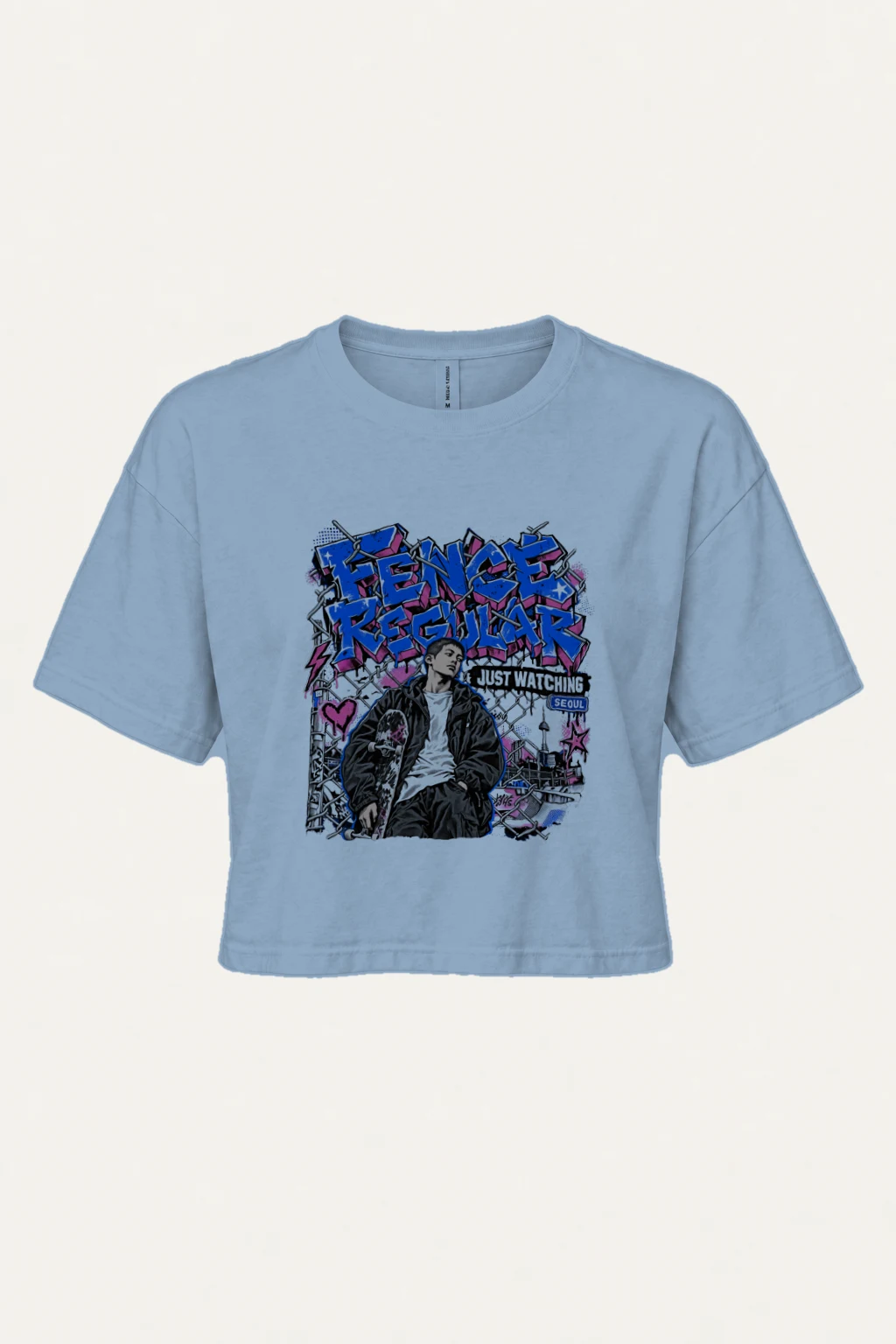"Fence Regular Seoul" Women's Crop Tee