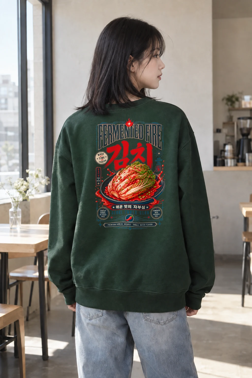 "Fermented Fire Kimchi" Heavy Blend Unisex Crewneck Sweatshirt | Gildan 18000