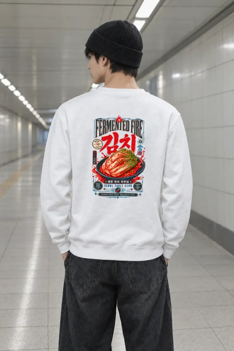 "Fermented Fire Kimchi" Heavy Blend Unisex Crewneck Sweatshirt