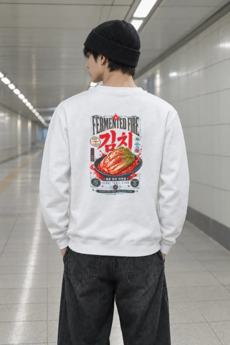 "Fermented Fire Kimchi" Heavy Blend Unisex Crewneck Sweatshirt
