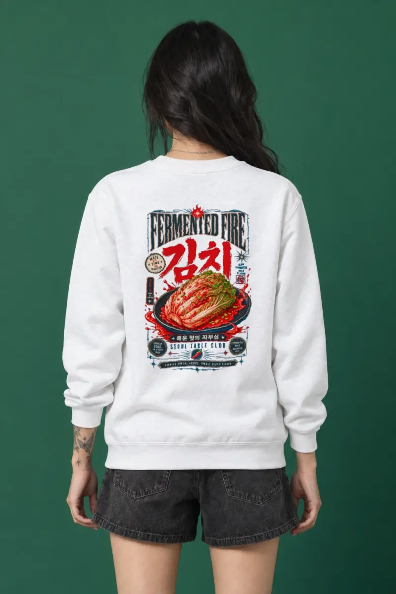 "Fermented Fire Kimchi" Heavy Blend Unisex Crewneck Sweatshirt