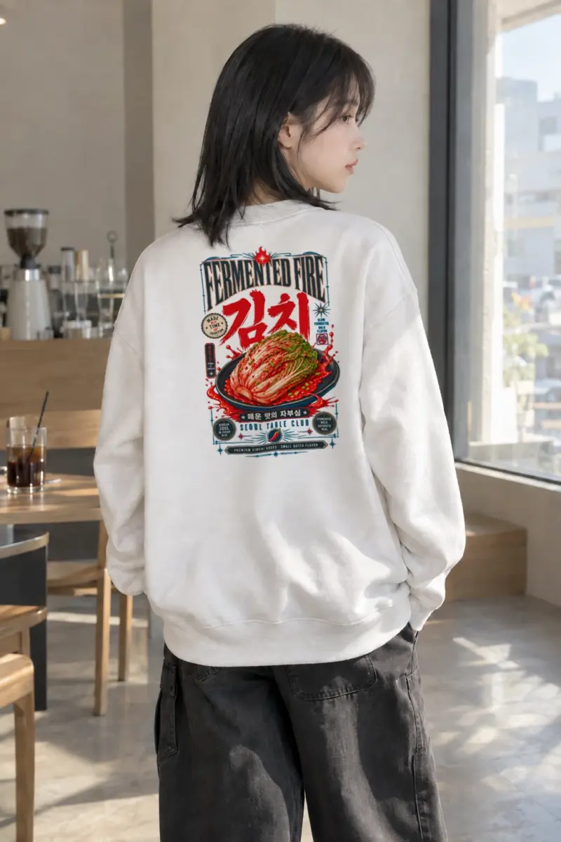 "Fermented Fire Kimchi" Heavy Blend Unisex Crewneck Sweatshirt | Gildan 18000