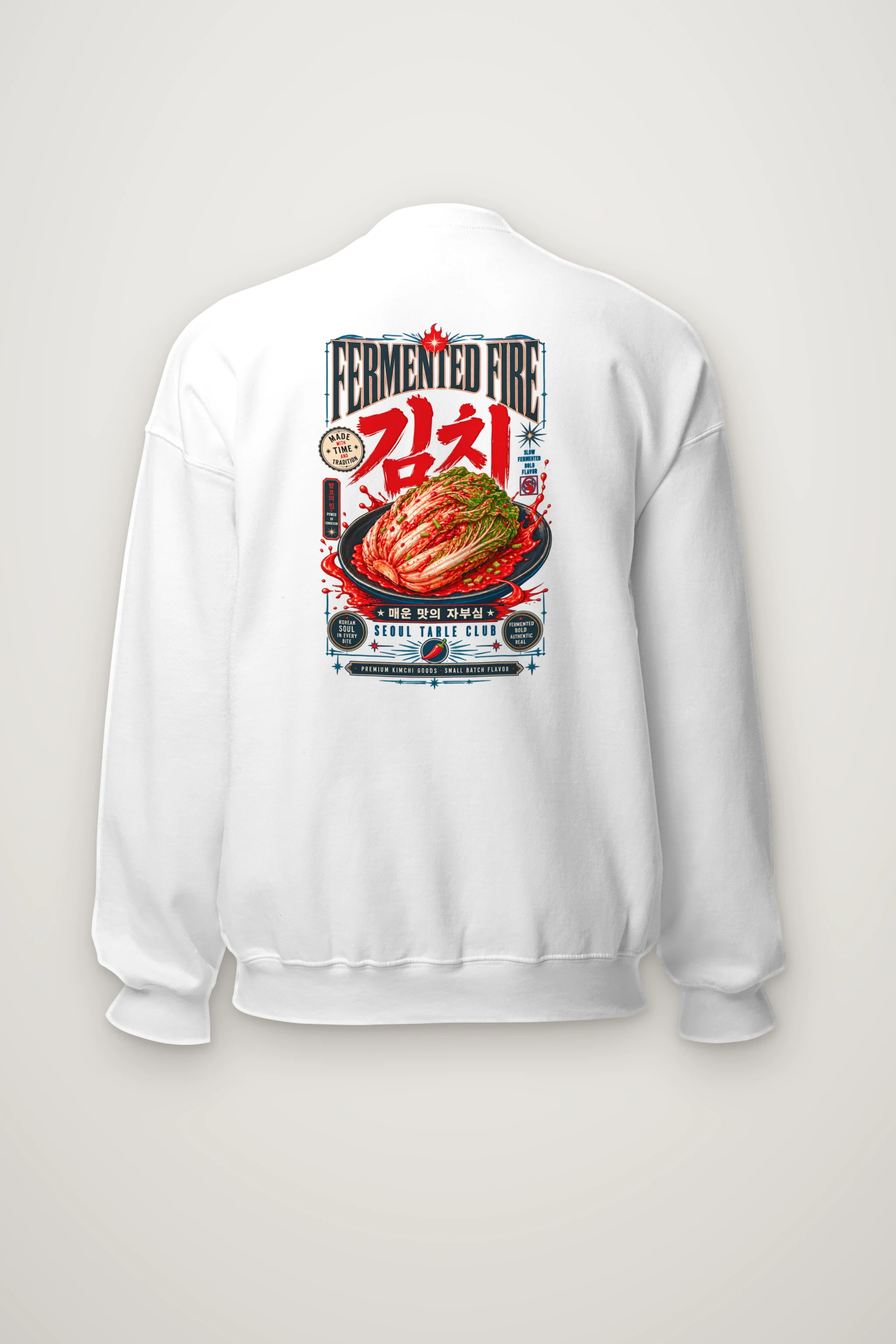 "Fermented Fire Kimchi" Heavy Blend Unisex Crewneck Sweatshirt