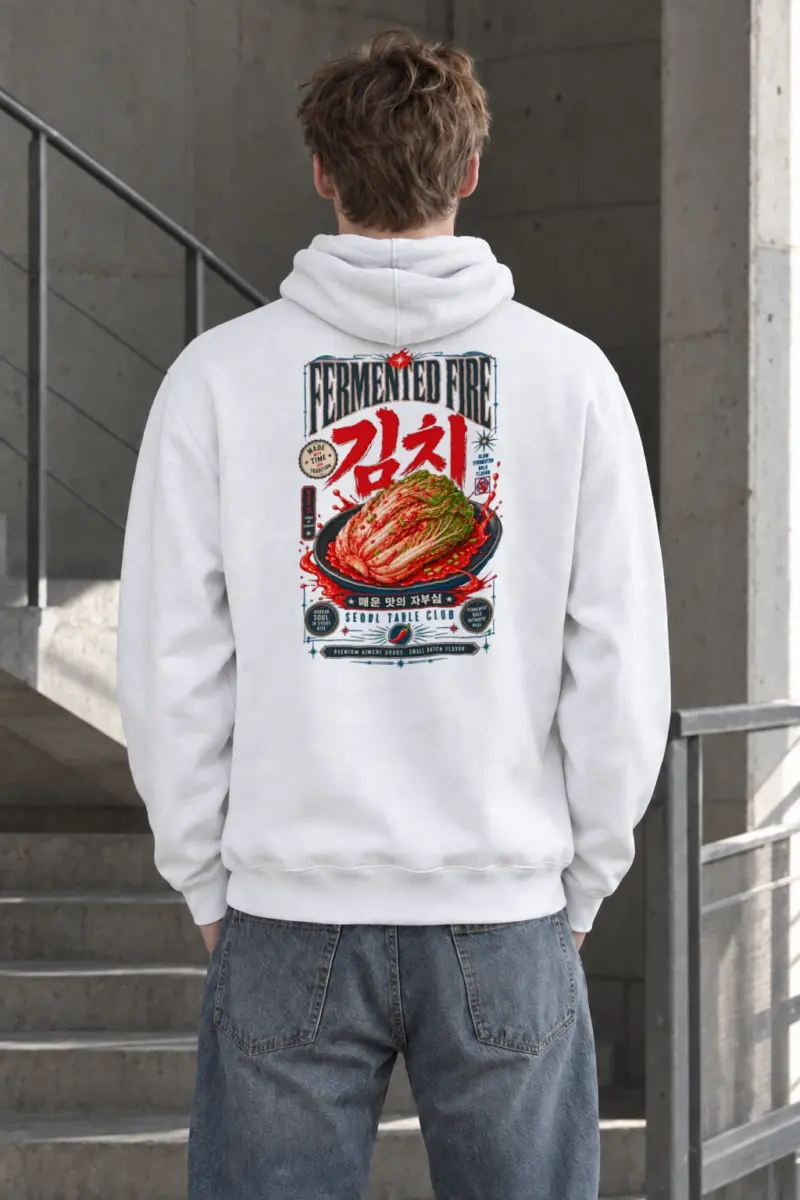 "Fermented Fire Kimchi" Heavy Blend Unisex Pullover Hoodie