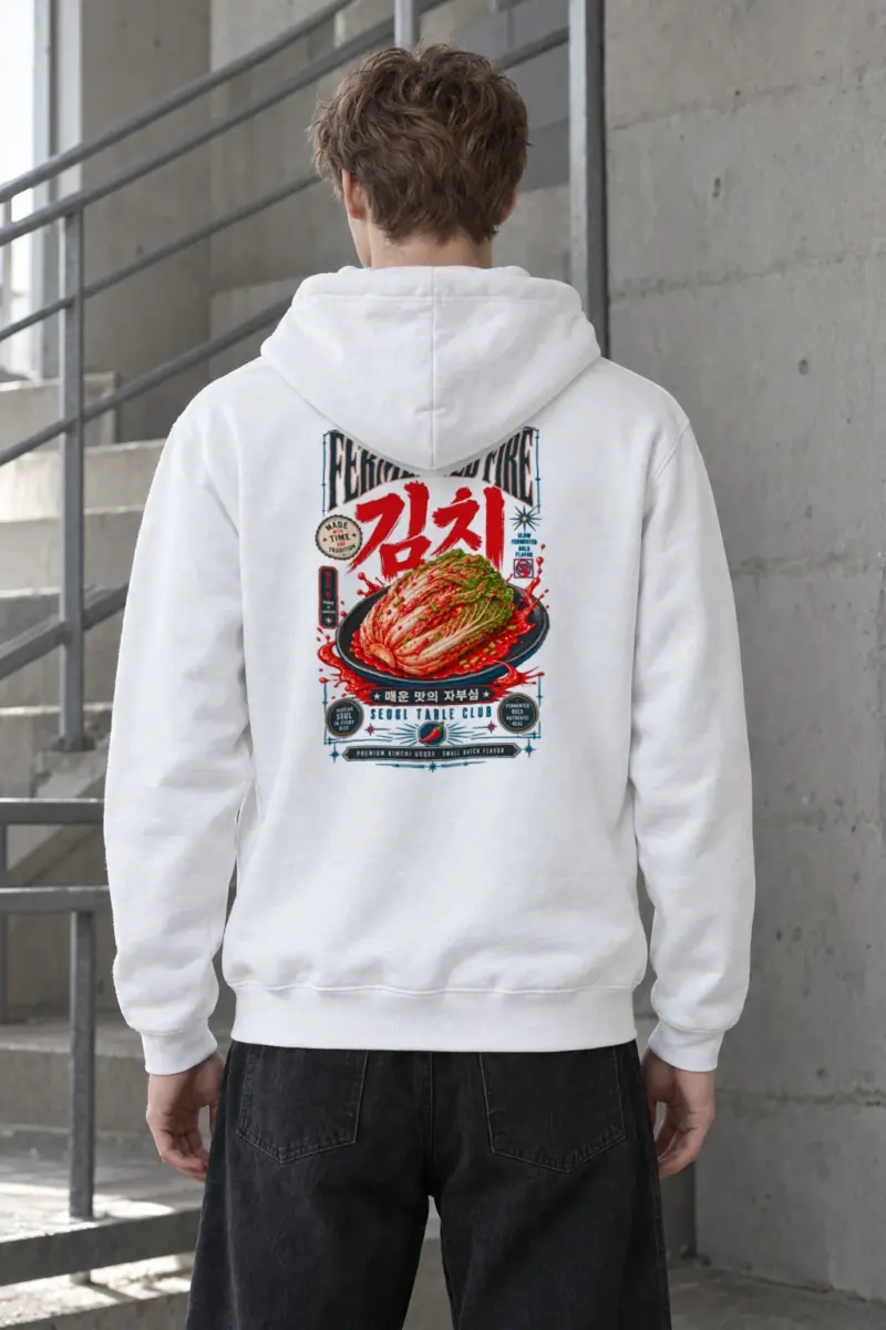 "Fermented Fire Kimchi" Heavy Blend Unisex Pullover Hoodie