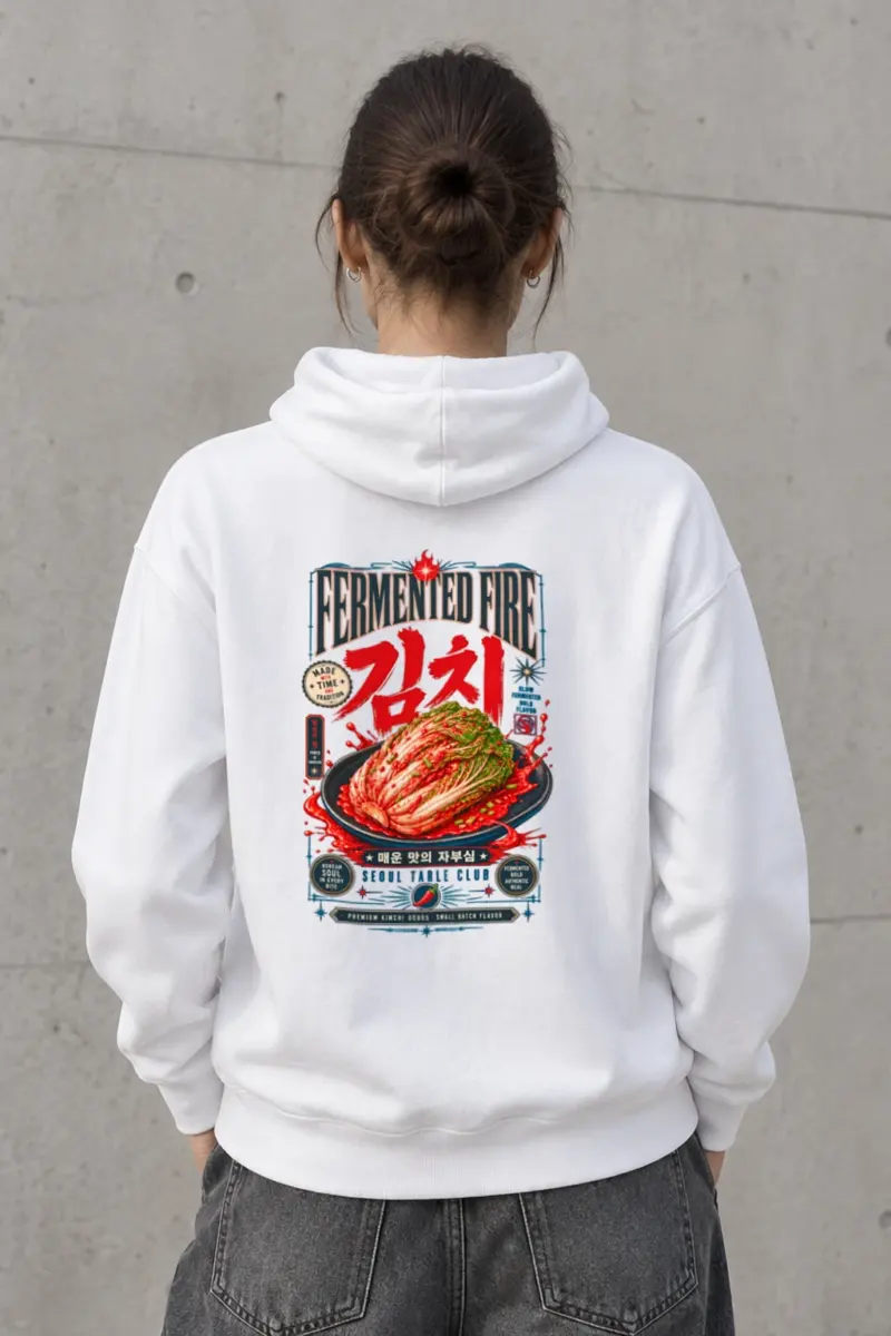 "Fermented Fire Kimchi" Heavy Blend Unisex Pullover Hoodie