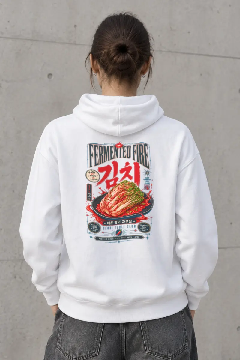 "Fermented Fire Kimchi" Heavy Blend Unisex Pullover Hoodie