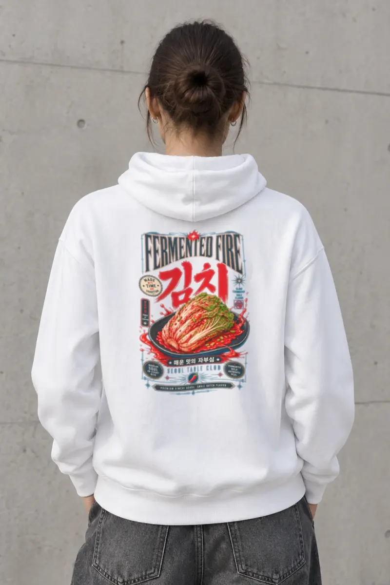 "Fermented Fire Kimchi" Heavy Blend Unisex Pullover Hoodie