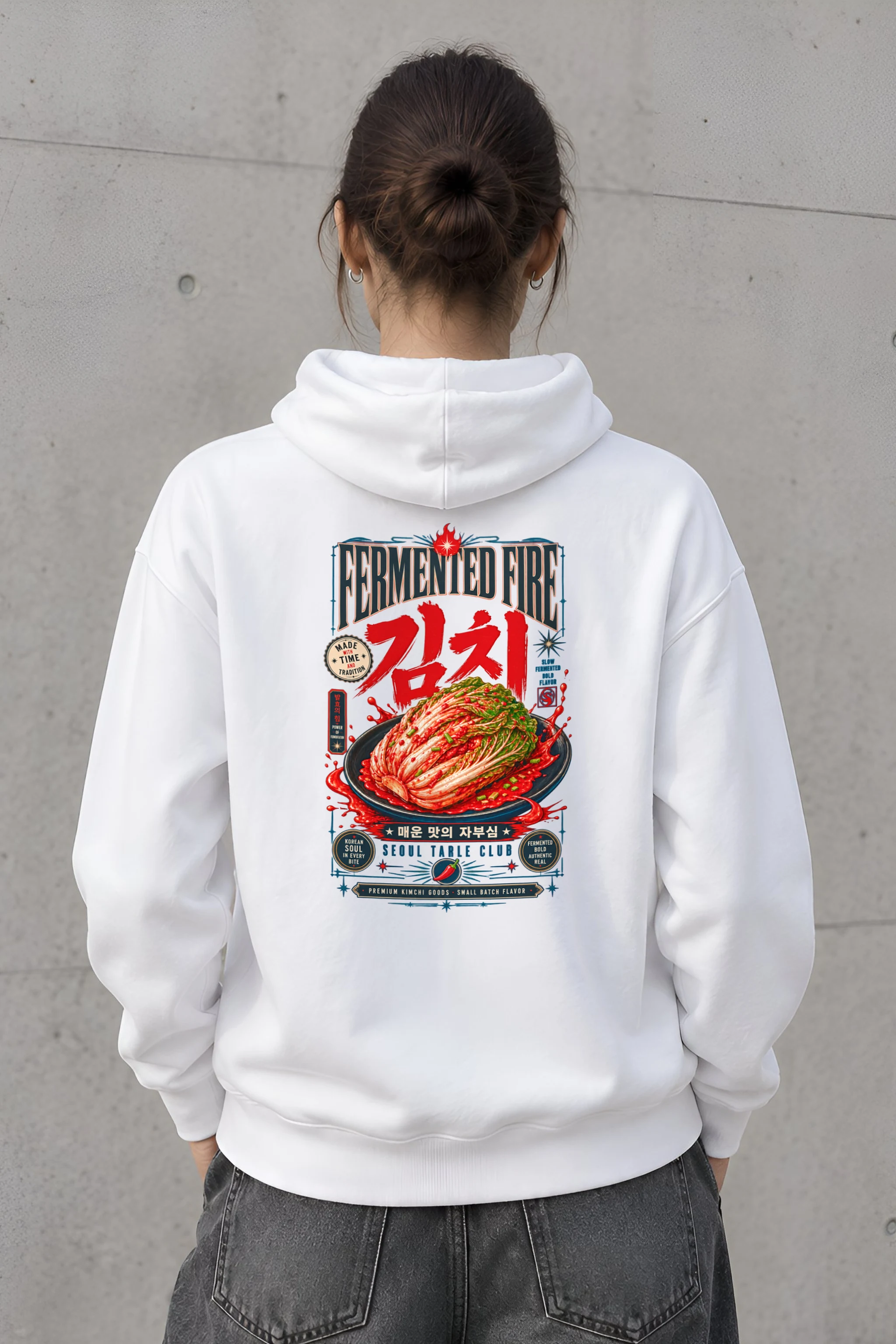 "Fermented Fire Kimchi" Heavy Blend Unisex Pullover Hoodie