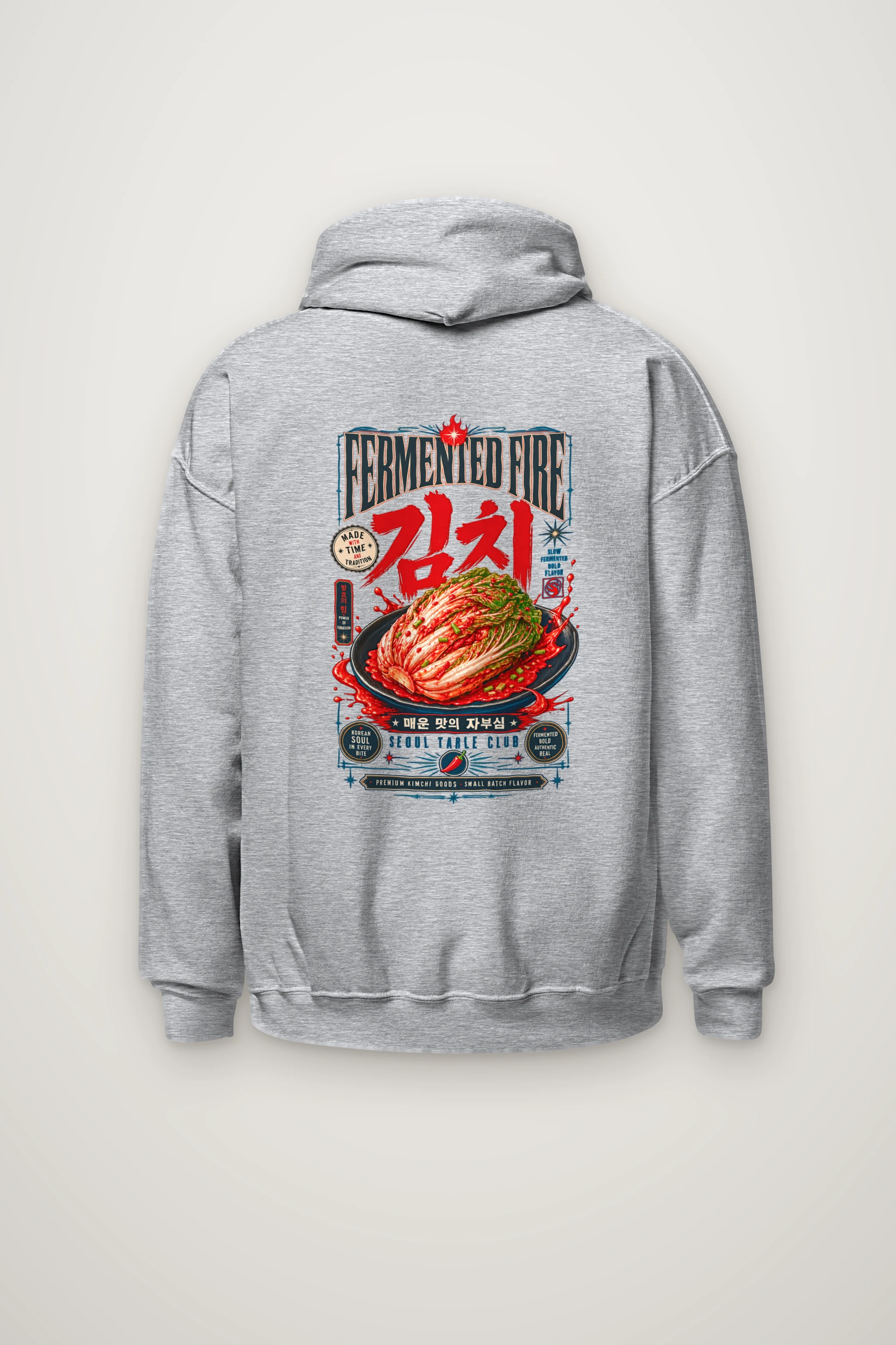 "Fermented Fire Kimchi" Heavy Blend Unisex Pullover Hoodie