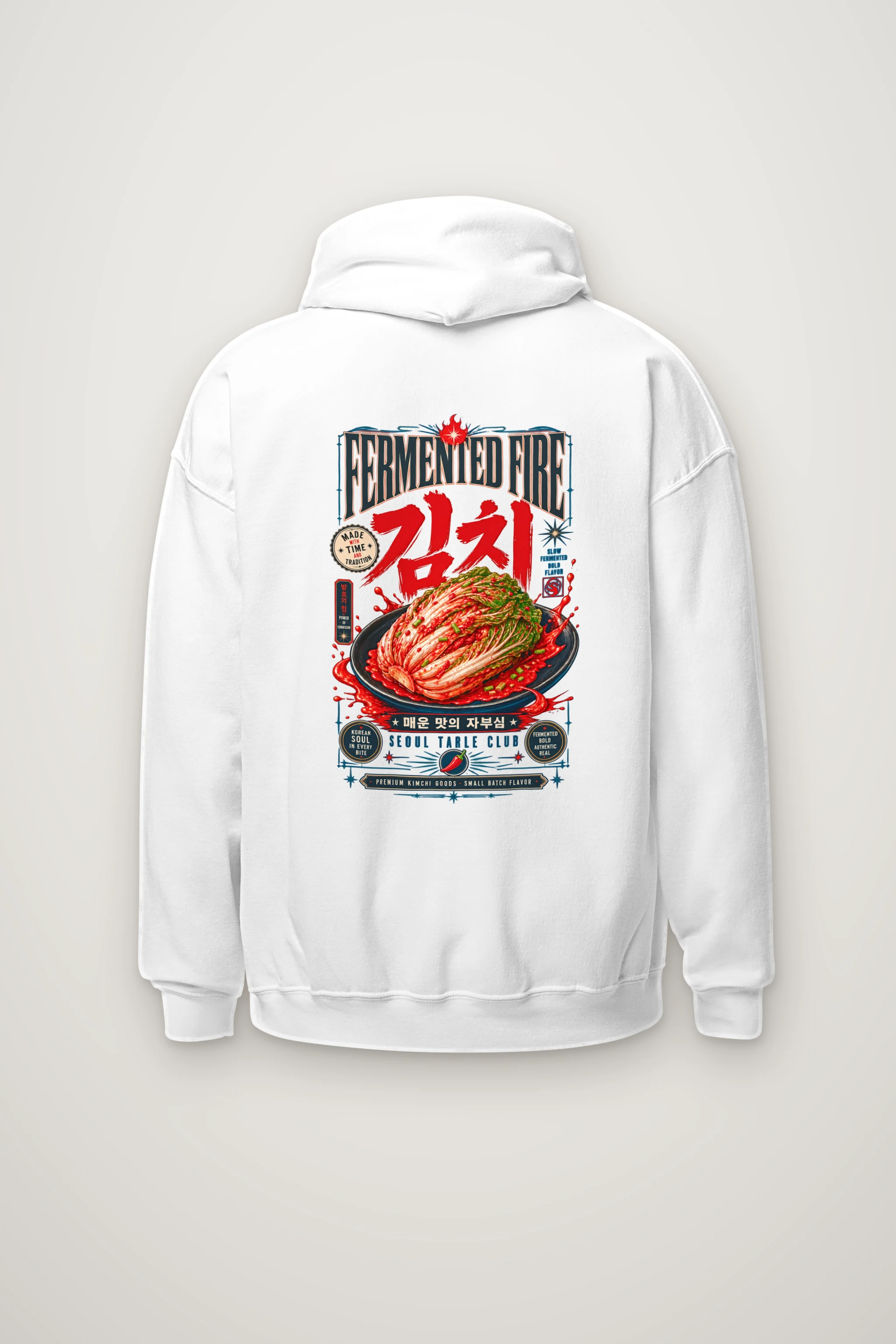"Fermented Fire Kimchi" Heavy Blend Unisex Pullover Hoodie