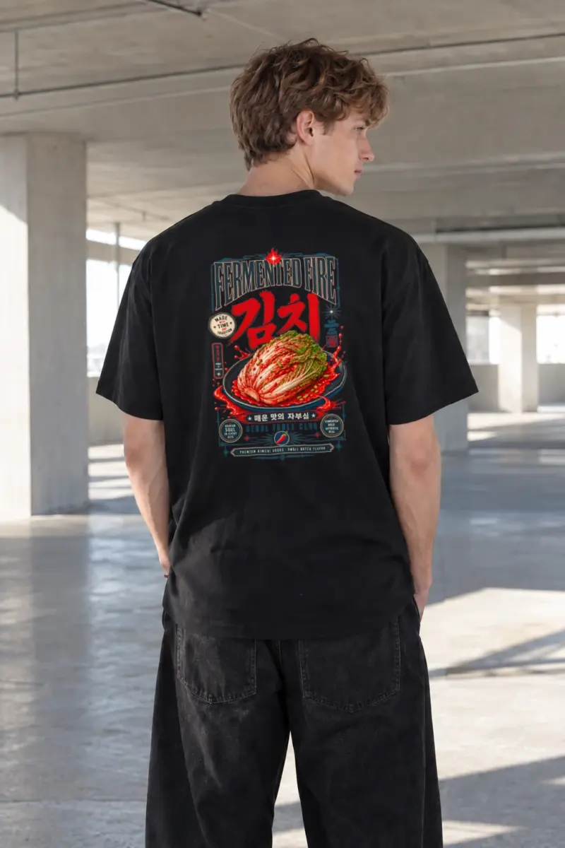 "Fermented Fire Kimchi" Heavyweight Unisex Crewneck T-shirt | Gildan 5000