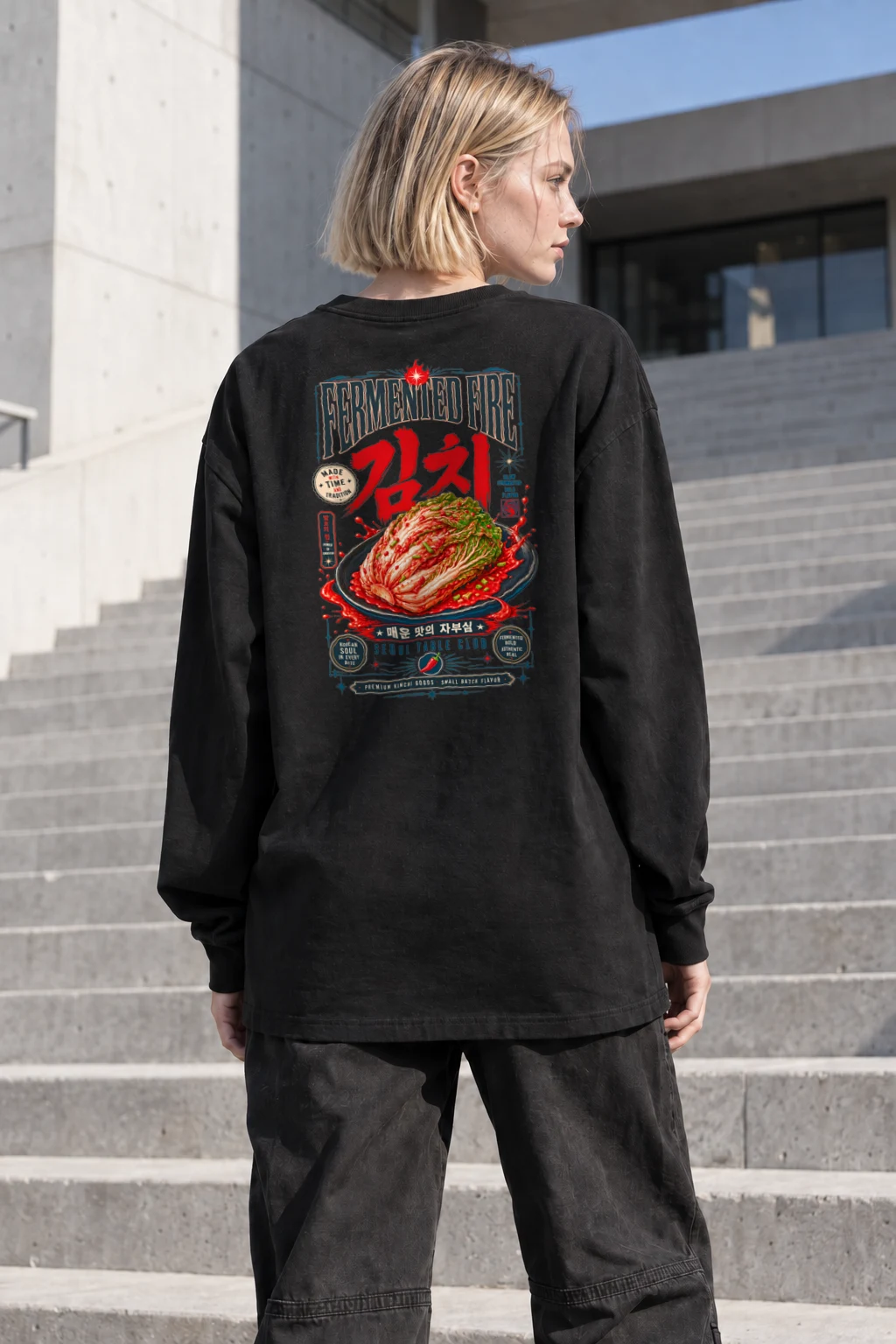 "Fermented Fire Kimchi" Unisex Longsleeve T-shirt | Gildan 2400
