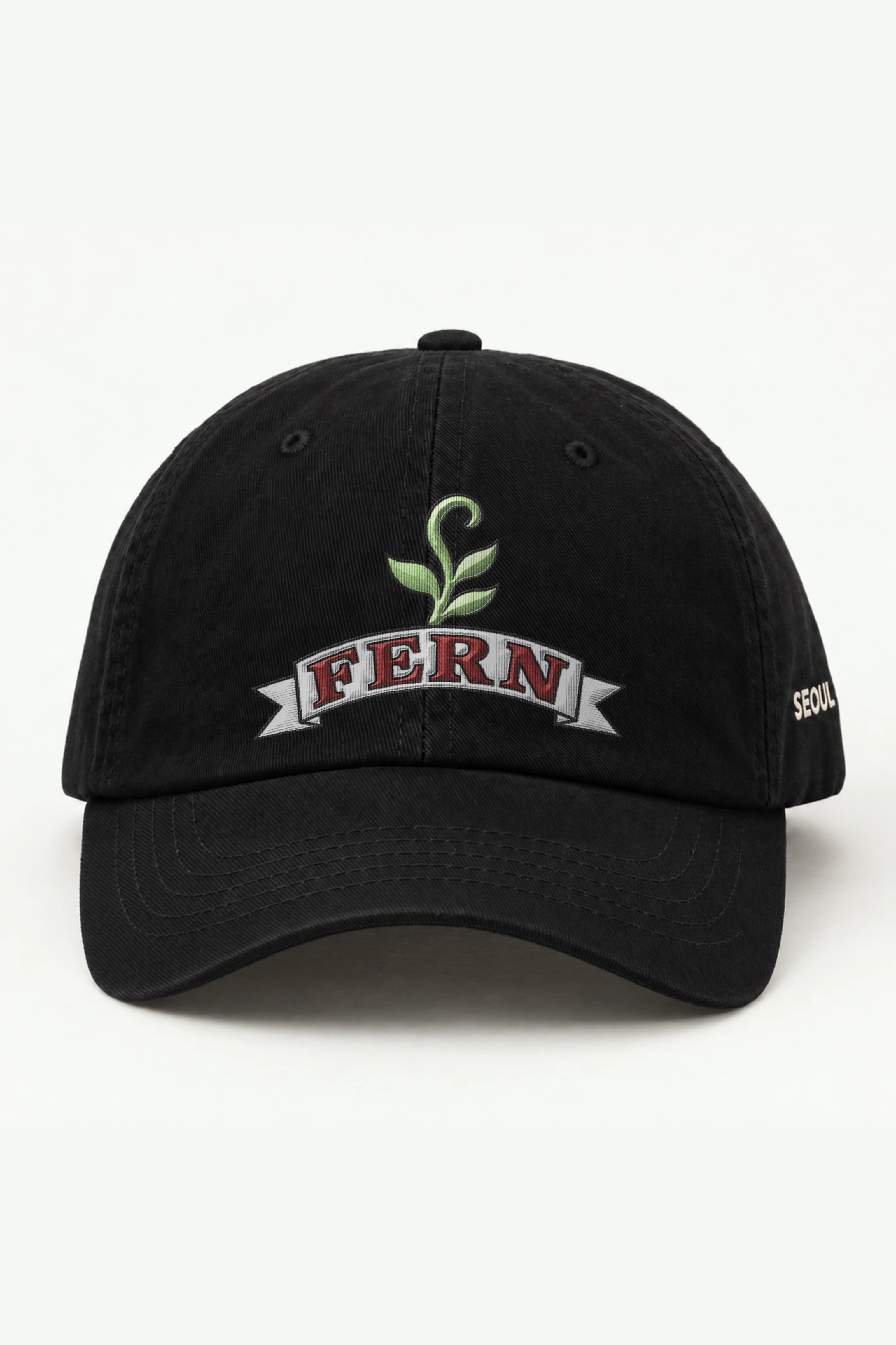 "Fern Banner" Classic Dad Hat · Embroidered — black/cap-front