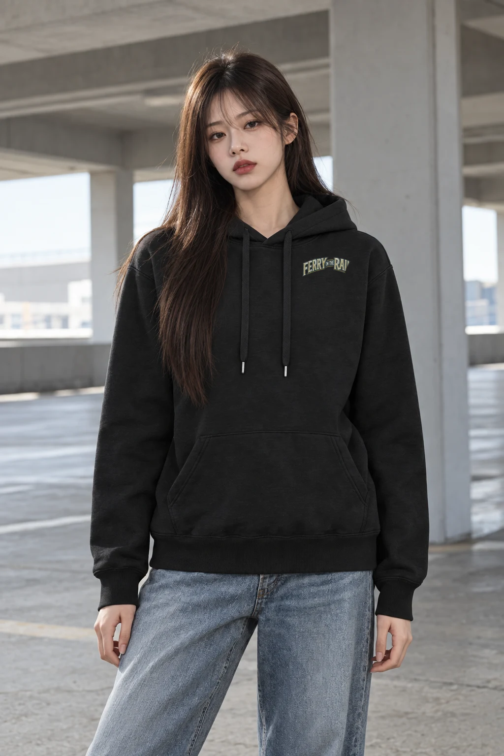 "Ferry in the Rain" Heavy Blend Unisex Pullover Hoodie