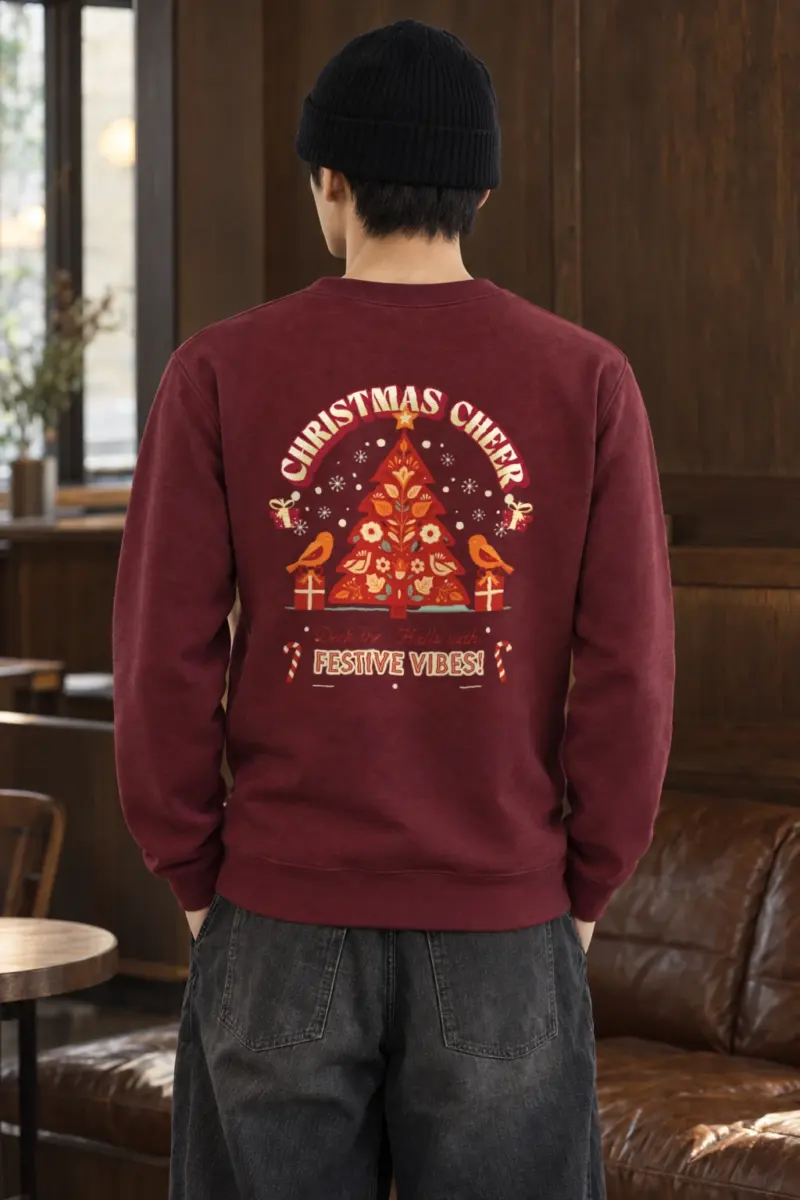 "Festive Vibes" Heavy Blend Unisex Crewneck Sweatshirt