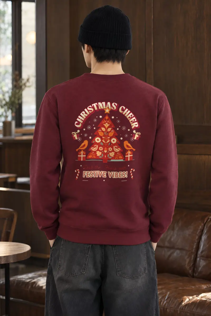 "Festive Vibes" Heavy Blend Unisex Crewneck Sweatshirt