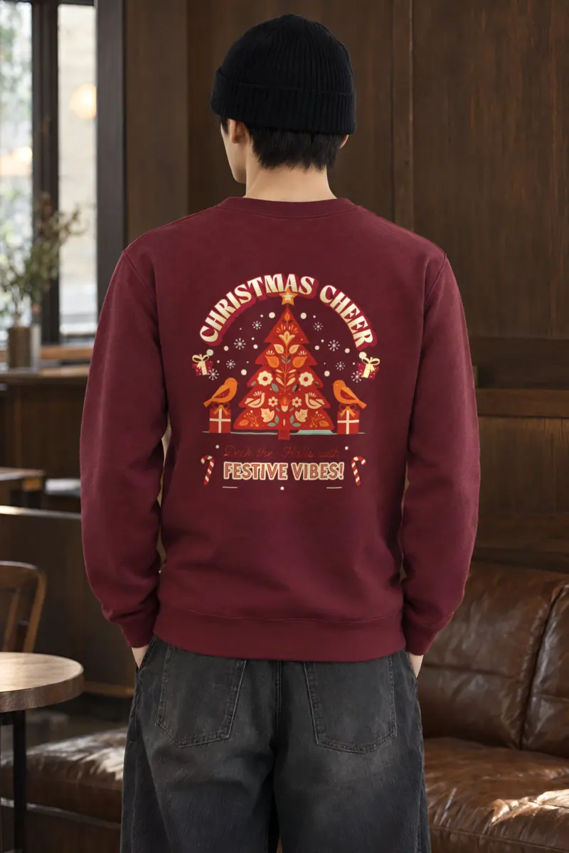 "Festive Vibes" Heavy Blend Unisex Crewneck Sweatshirt