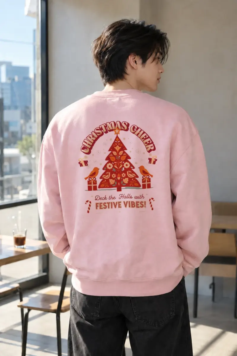 “Festive Vibes” Heavy Blend Unisex Crewneck Sweatshirt | Gildan 18000