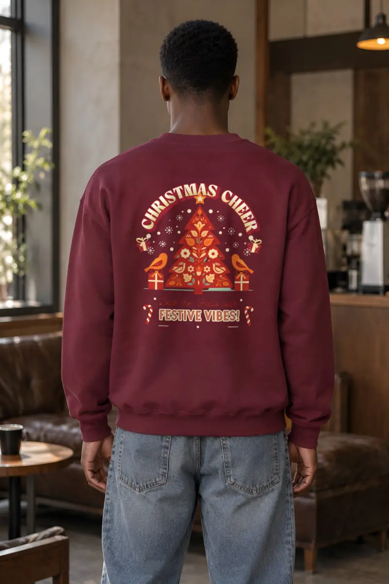 "Festive Vibes" Heavy Blend Unisex Crewneck Sweatshirt