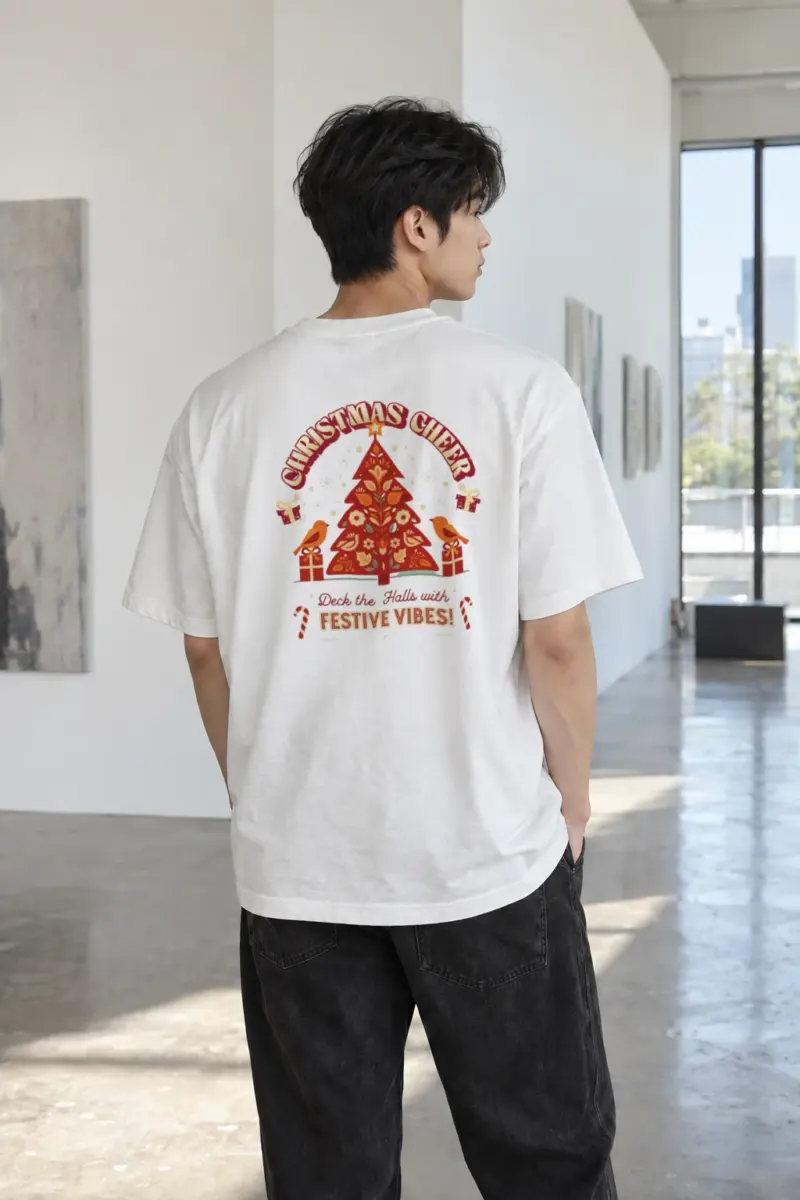 "Festive Vibes" Heavyweight Unisex Crewneck T-shirt | Gildan 5000